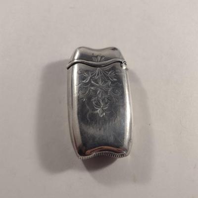Vintage Sterling Silver Match Safe- Approx Weight 26 Grams (#332)