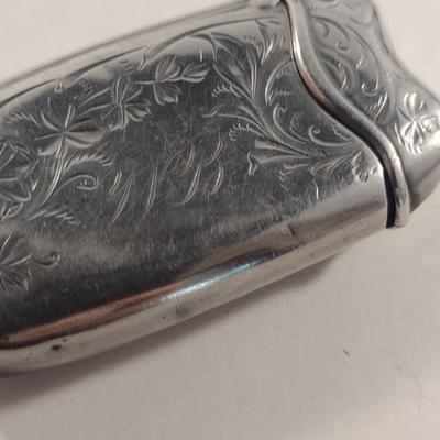 Vintage Sterling Silver Match Safe- Approx Weight 26 Grams (#332)