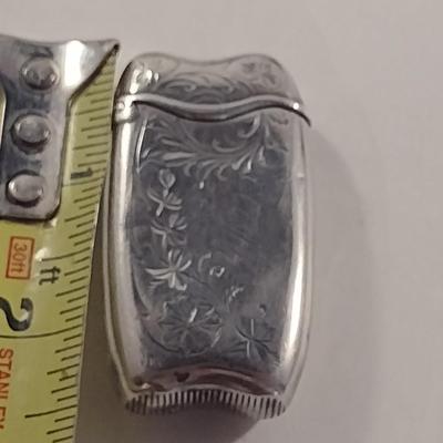 Vintage Sterling Silver Match Safe- Approx Weight 26 Grams (#332)