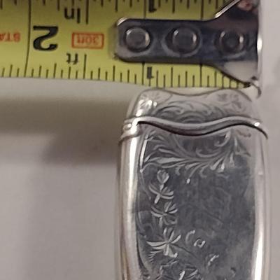 Vintage Sterling Silver Match Safe- Approx Weight 26 Grams (#332)