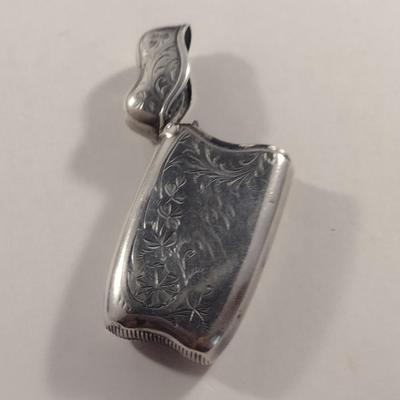 Vintage Sterling Silver Match Safe- Approx Weight 26 Grams (#332)