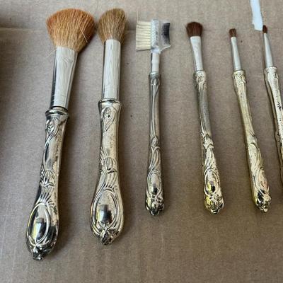 Vintage Silver Plated 14 Pc Highly Carved Early 1900s Dresser Set