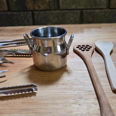 Mini Tongs & Mini Wood Utensils