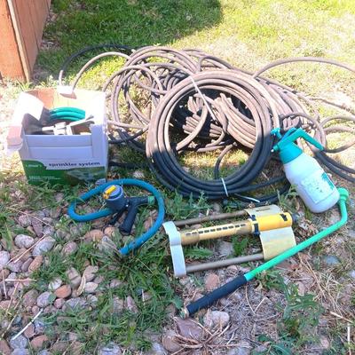SYSTEM HOSE, SPRINKLERS AND WEED SPRAYER