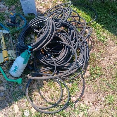SYSTEM HOSE, SPRINKLERS AND WEED SPRAYER