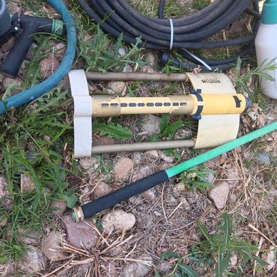 SYSTEM HOSE, SPRINKLERS AND WEED SPRAYER