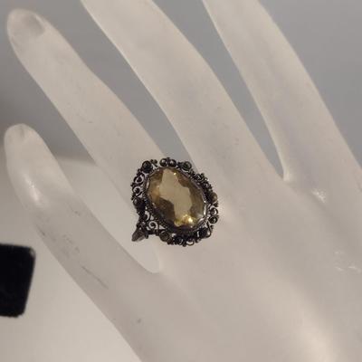 .800 Sterling Silver Ring and Earring Set- Approx Weight 11 Grams (#345)