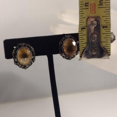 .800 Sterling Silver Ring and Earring Set- Approx Weight 11 Grams (#345)