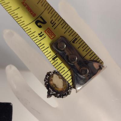 .800 Sterling Silver Ring and Earring Set- Approx Weight 11 Grams (#345)