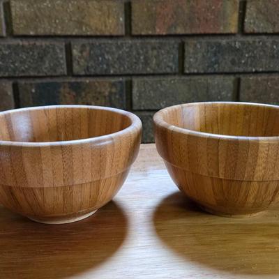 Pampered Chef Bamboo Snack Bowls