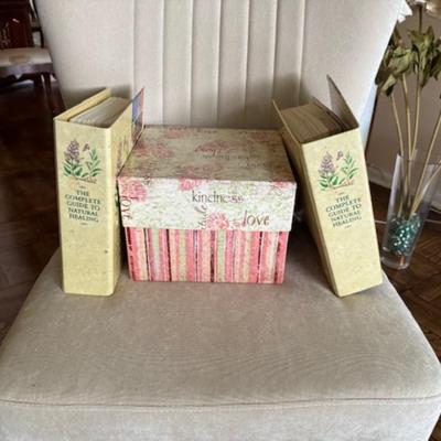 Storage Box and Book Lot