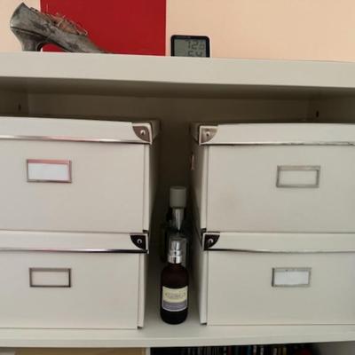 Storage Box and Book Lot