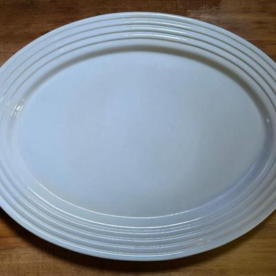 Pampered Chef Oblong White Platter