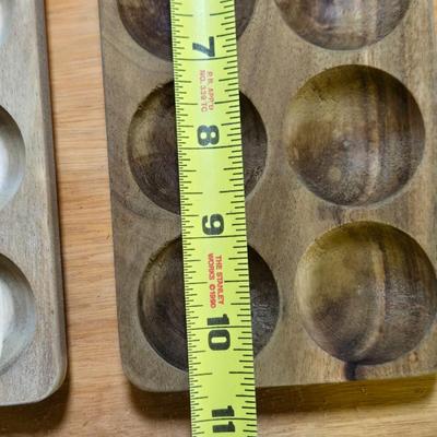 (2) Wooden Egg Trays