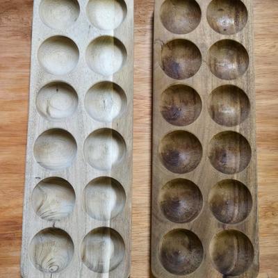 (2) Wooden Egg Trays