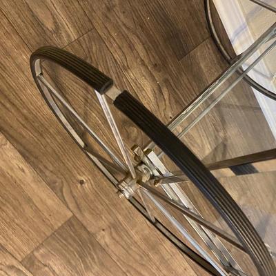 Vintage Mid Century Italian Chrome and Glass Bar Cart
