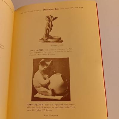 1927 Frankart Brass nude - Dancing lady smoke stand with two books 1927 models & Frankart