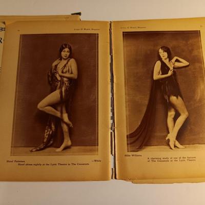 1927 Frankart Brass nude - Dancing lady smoke stand with two books 1927 models & Frankart
