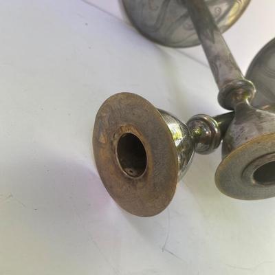 Vintage Silver Like Candle Stick Holders