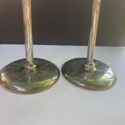 Vintage Silver Like Candle Stick Holders