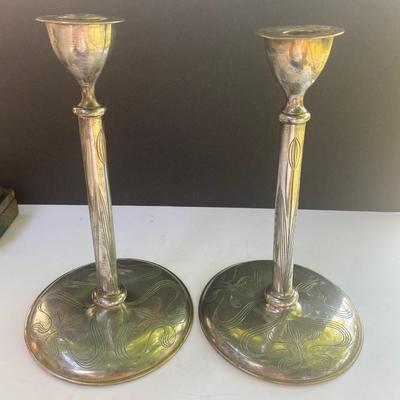 Vintage Silver Like Candle Stick Holders