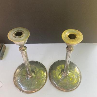Vintage Silver Like Candle Stick Holders
