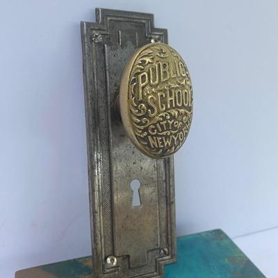 Antique New York City Public Schools DoorKnob and Trinket Box