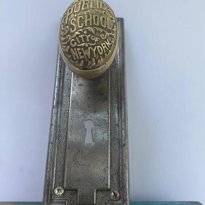 Antique New York City Public Schools DoorKnob and Trinket Box