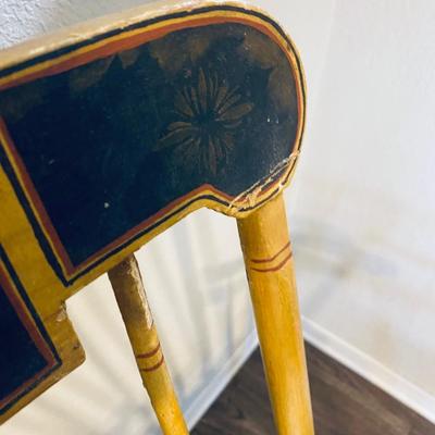 Antique hand painted wooden rocking chair