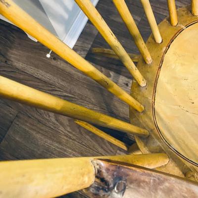 Antique hand painted wooden rocking chair