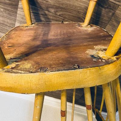 Antique hand painted wooden rocking chair