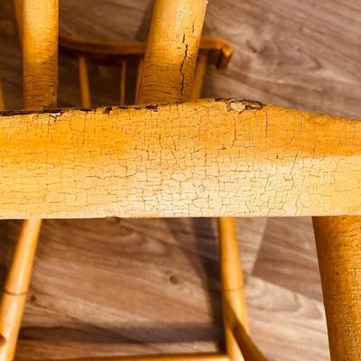Antique hand painted wooden rocking chair