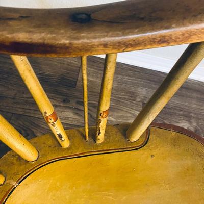 Antique hand painted wooden rocking chair