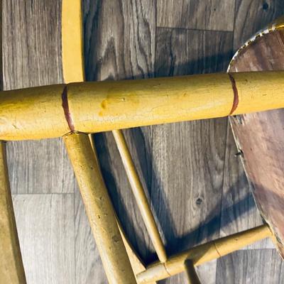 Antique hand painted wooden rocking chair