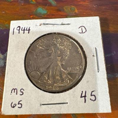 1944 D WALKING LIBERTY HALF MS65