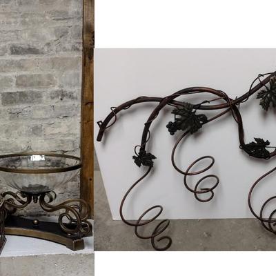 Metal Grapes Decor