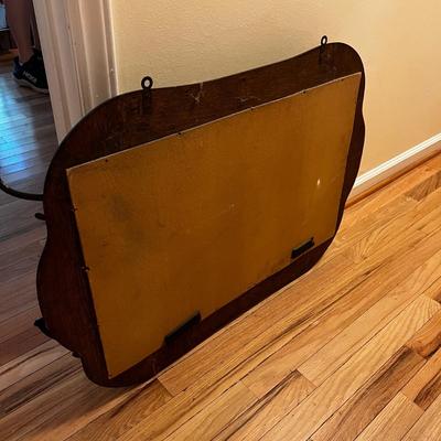 Wood Coat Rack Mirror (K-MK)