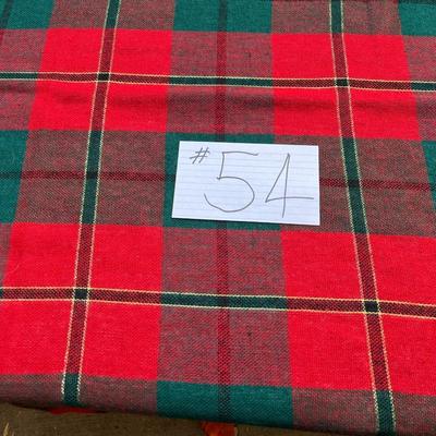 Red / Green Checkered Holiday Tablecloth Rectangular