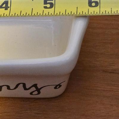 (2) Delish and (1) Yummy Ceramic Snack Bowls