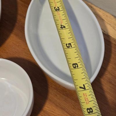 White Ceramic Snack Dishes