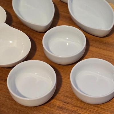 White Ceramic Snack Dishes