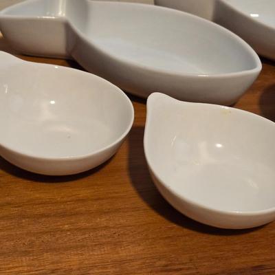 White Ceramic Snack Dishes