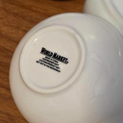 White Ceramic Snack Dishes