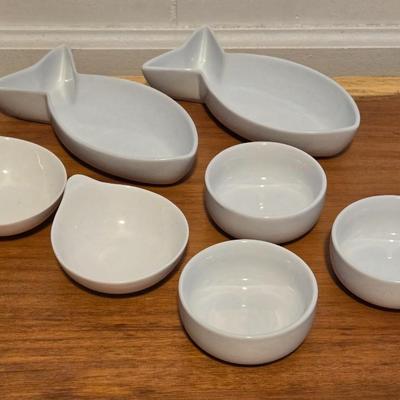 White Ceramic Snack Dishes