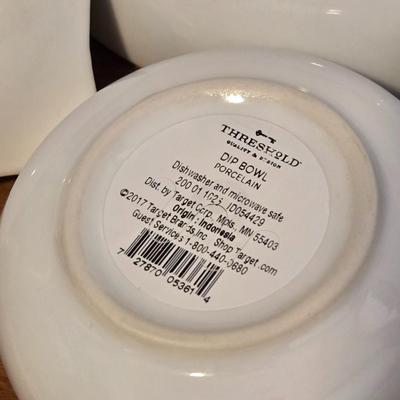 White Ceramic Snack Dishes
