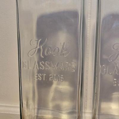 (2) Glass Hook Cold Beverage Dispensers