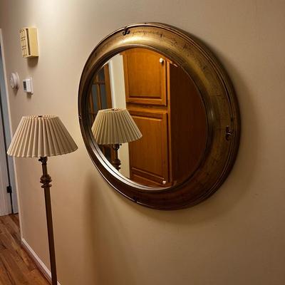 Gold Mirror and Floor Lamp (H-MK)