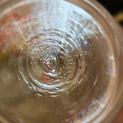 Mid Century Modern Set of 8 Federal Tom CollinsFrosted Glass Fruit Print Glasses