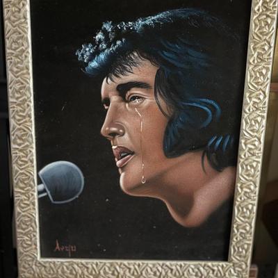 Velvet painting of Elvis