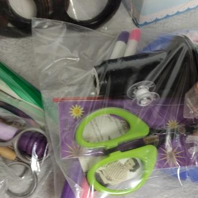Tote full of sewing notions